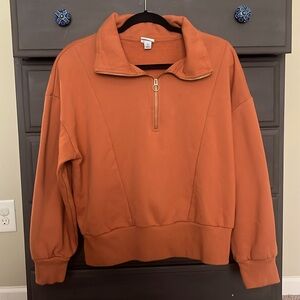 A New Day Orange half zip Pullover